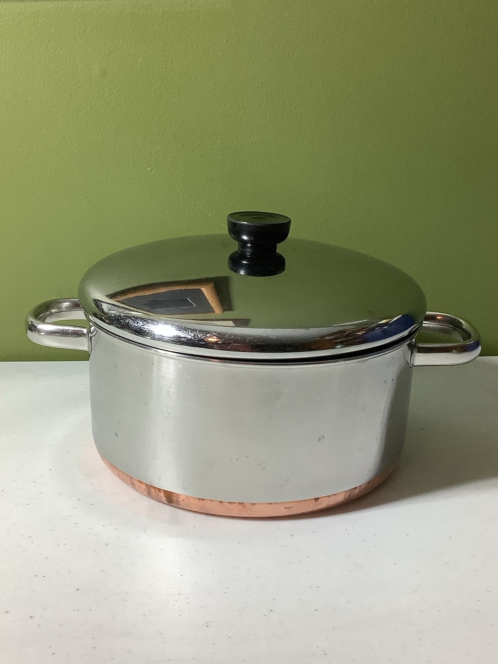 Revere Ware 4.5 qt. Copper bottom Stockpot with lid